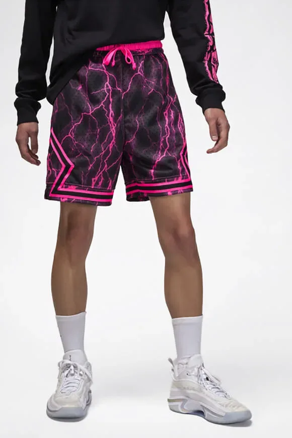 Jordan Mesh Shorts - Black + Hyper Pink L Herren