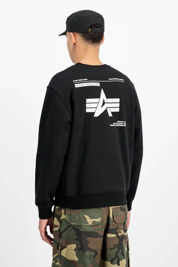 Alpha Industries Sweatshirt - Black L Herren