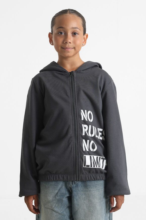 Only Leyla Kapuzensweatjacke - Asphalt 134-140 Kids