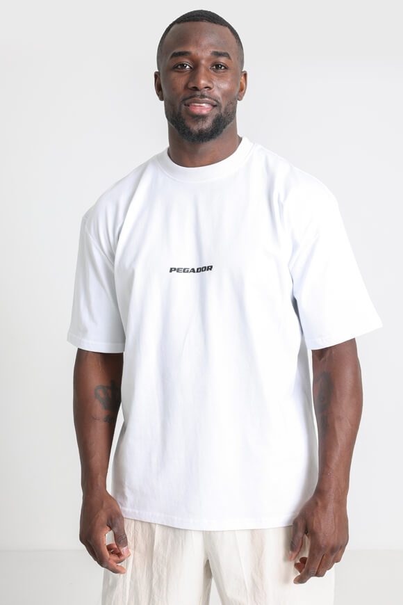 Pegador Colne Oversize T-Shirt - White S Herren