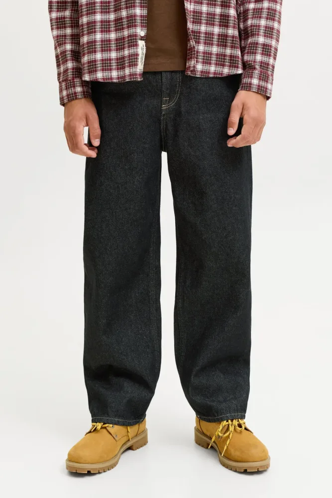 Jack & Jones Junior Alex Baggy Fit Jeans - Black Denim 140 Kids