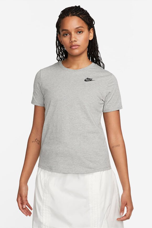 Nike Sportswear Club Essentials T-Shirt - Grey Heather M Damen
