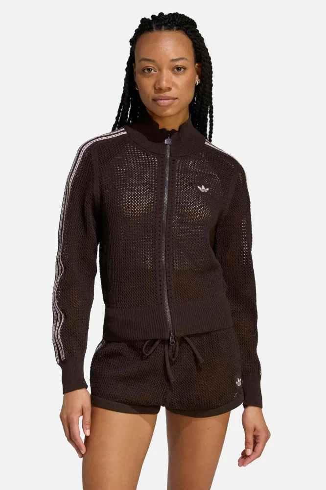 Adidas Originals Häkel Trainingsjacke - Aurora Coffee L Damen