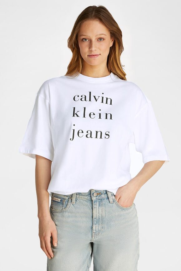 Calvin Klein Jeans Oversize T-Shirt - White XS Damen