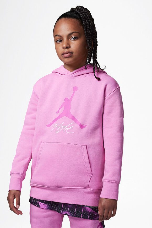 Jordan Jumpman Baseline Kapuzensweatshirt - Playful Pink M Kids