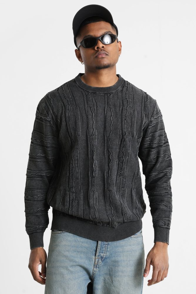 Redefined Rebel RRJAMIE Strickpullover - Black M Herren