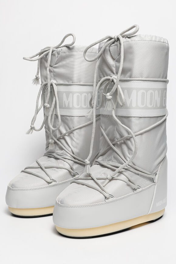 Moon Boot Icon Nylon Schneestiefel - Glacier Grey EU39-41 Damen