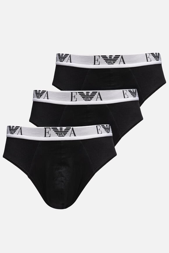 Emporio Armani Dreierpack Slips - Black L Herren