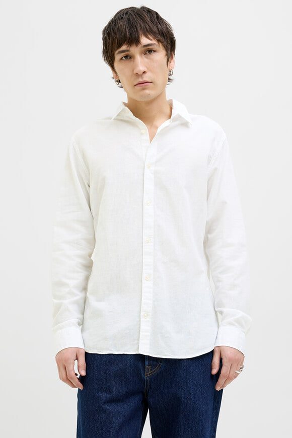 Jack & Jones JJEBREEZE Leinenhemd - White M Herren