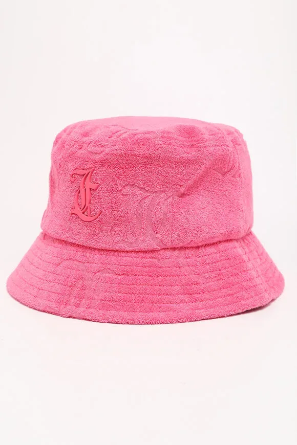 Juicy Couture Frottee-Fischerhut / Bucket Hat - Fluro Pink Einheitsgroesse Damen