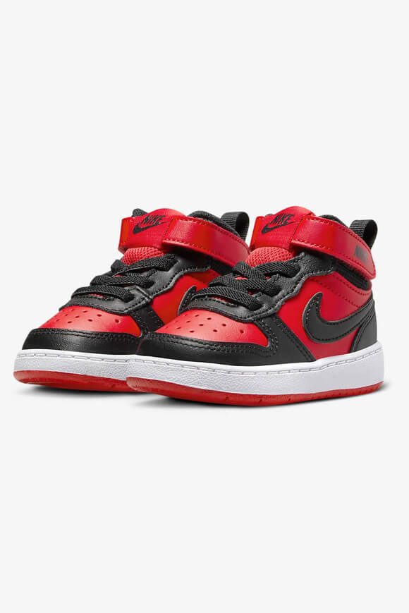 Nike Court Borough 2 Baby Sneaker - University Red + Black + White EU21