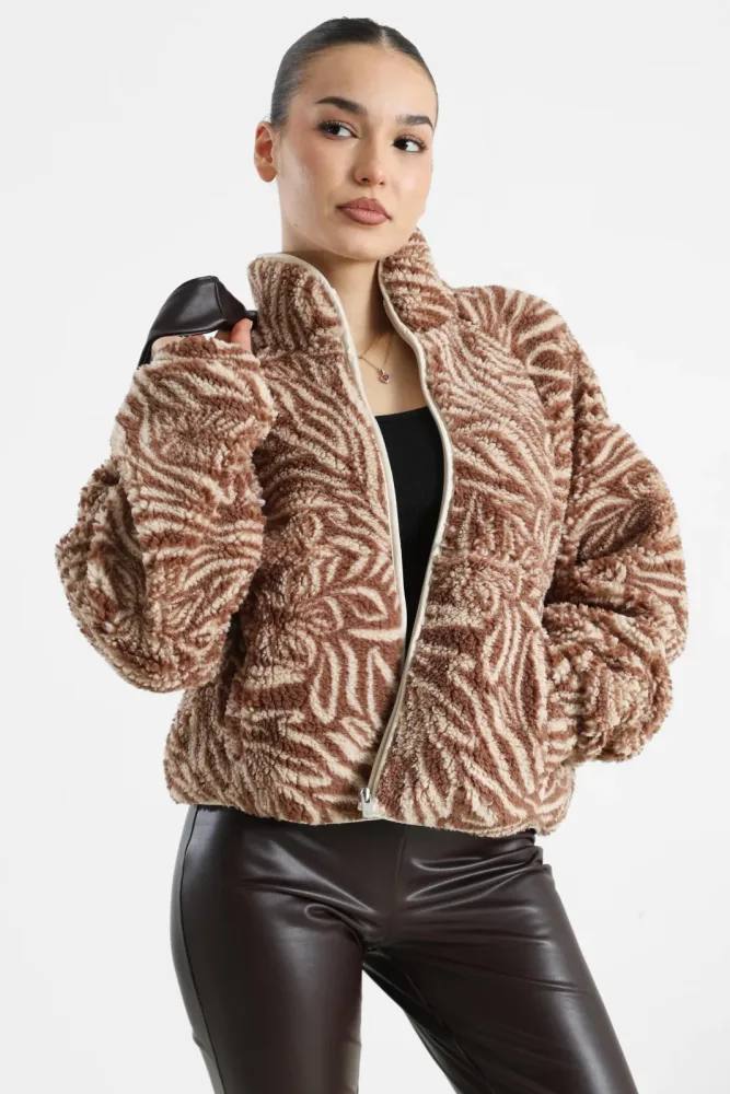 Roxy Teddy Jacke - Parchement Animal XS Damen