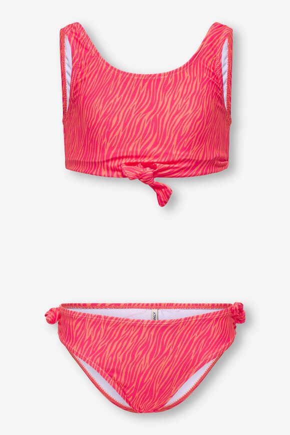 Only KOGBEACH Bralette Bikini - Dubarry + Boho Zebra 146-152 Kids