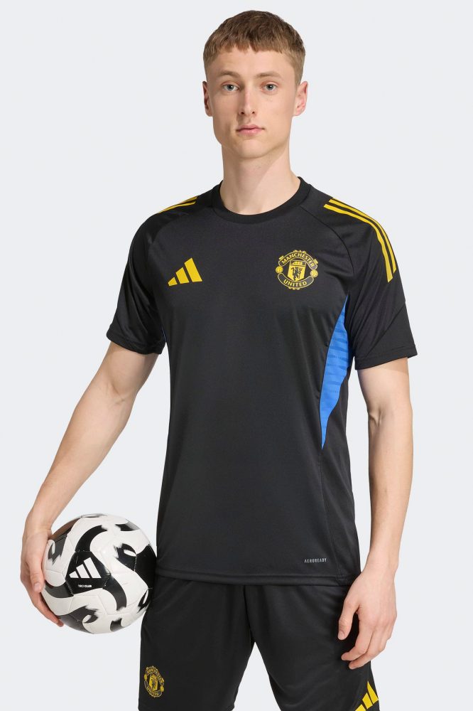Adidas Sportswear Manchester United T-Shirt - Black + Tribe Yellow M Herren