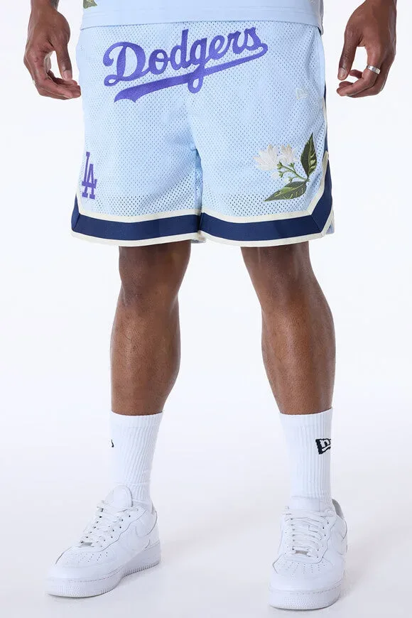 New Era MLB Floral Mesh Shorts - Light Blue M Herren