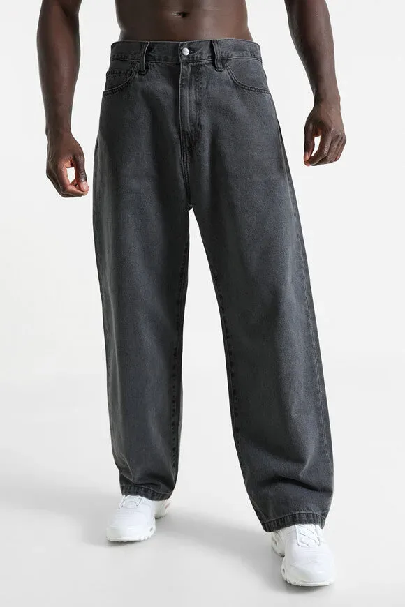 Carhartt WIP Landon Loose Tapered Fit Jeans - Black Heavy Stone Wash 27 Herren