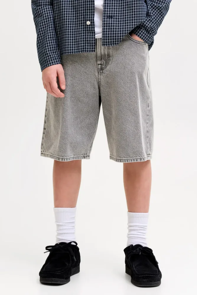 Jack & Jones Junior JJIALEX Baggy Fit Jeansshorts - Grey Denim 146 Kids