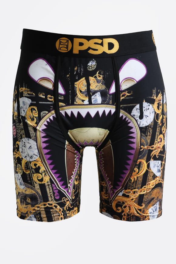PSD Underwear Boxershorts - Black + Gold L Herren