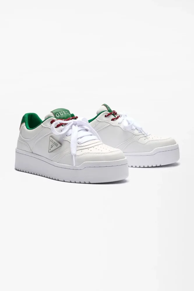 Guess Joezi Sneaker - White + Green EU38 Damen