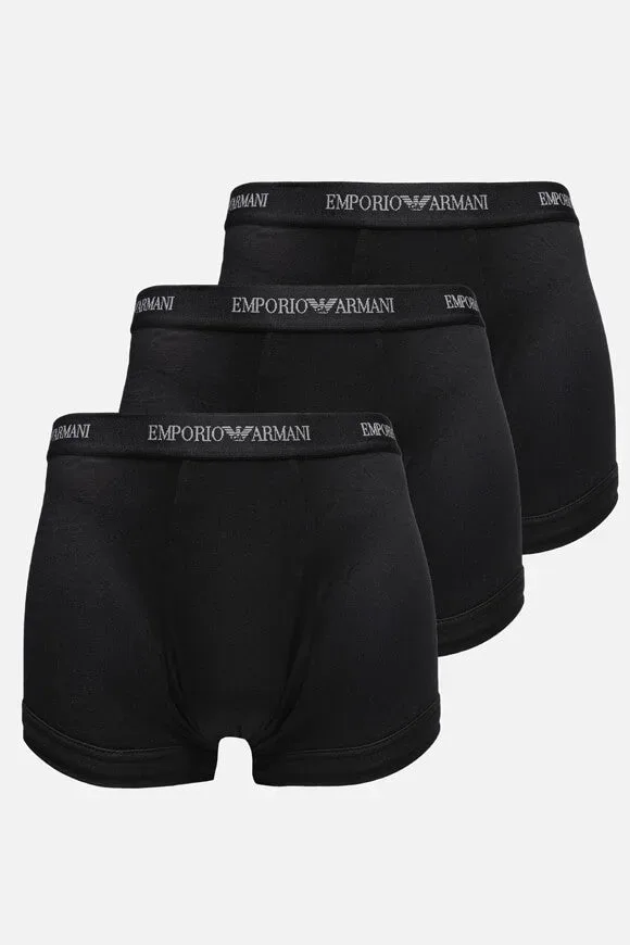 Emporio Armani - Boxershort  3er Pack Figurbetont-CORE LOGOBAND, für Herren, Schwarz, Größe L