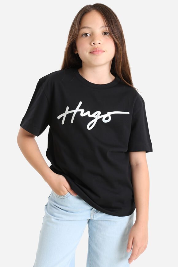 Hugo Red Oversize T-Shirt - Black 12 Kids