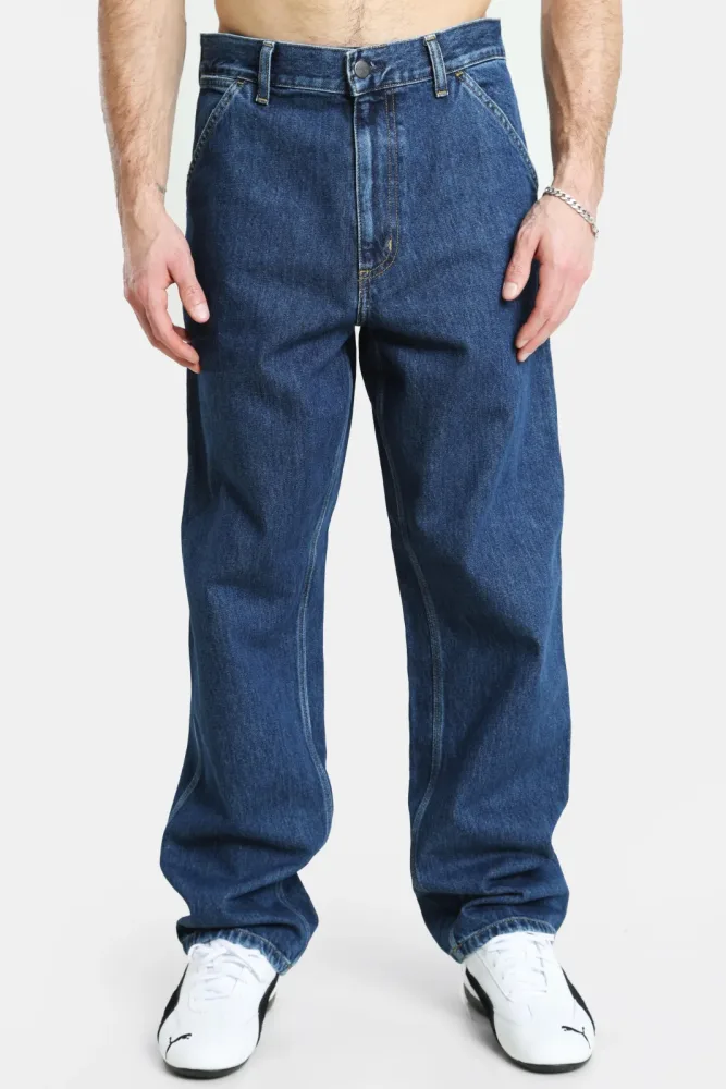 Carhartt WIP Single Knee Relaxed Straight Fit Jeans L32 - Blue Stone Washed 29/32 Herren