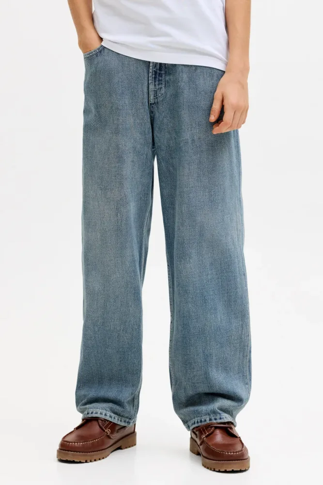 Jack & Jones Junior JJIALEX Baggy Jeans - Dark Blue Denim 152 Kids