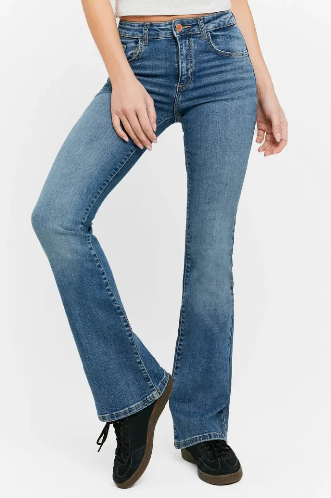 Tally Weijl Push-up Flare Jeans - Medium Indigo Wash 34 Damen
