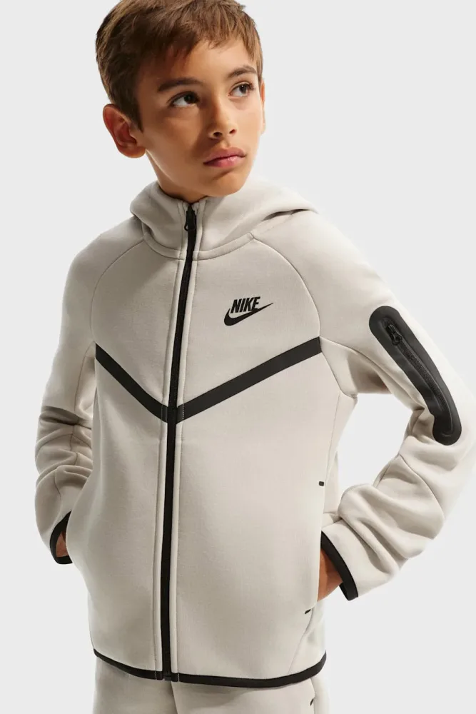 Nike Sportswear Tech Fleece Kapuzensweatjacke - Cream II XL Kids