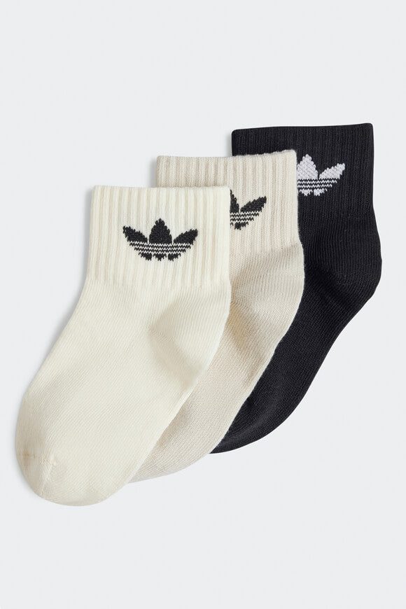 Adidas Originals Dreierpack Socken - Black + Cream White + Alumina EU37-39 Kids
