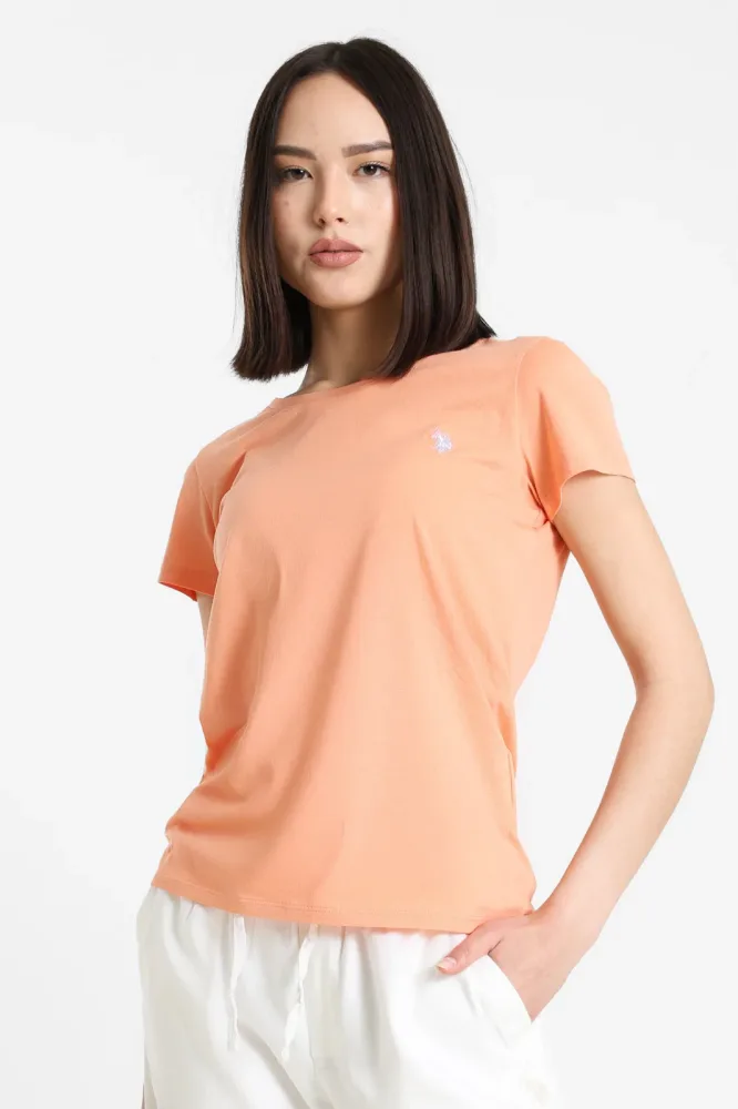 U.S. Polo Assn. T-Shirt - Peach S Damen