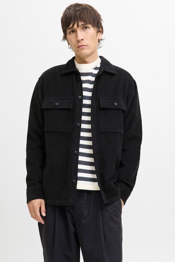 Jack & Jones JJEPERFECT Cord-Overshirt - Black M Herren