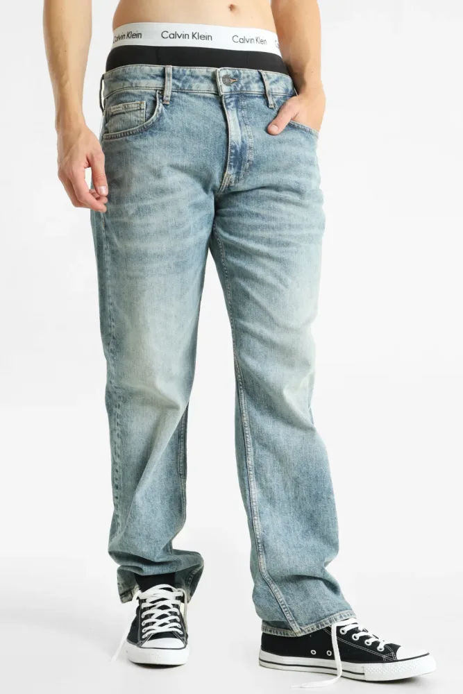 Guess Jeans Straight Fit Jeans - Light Blue Washed 33 Herren