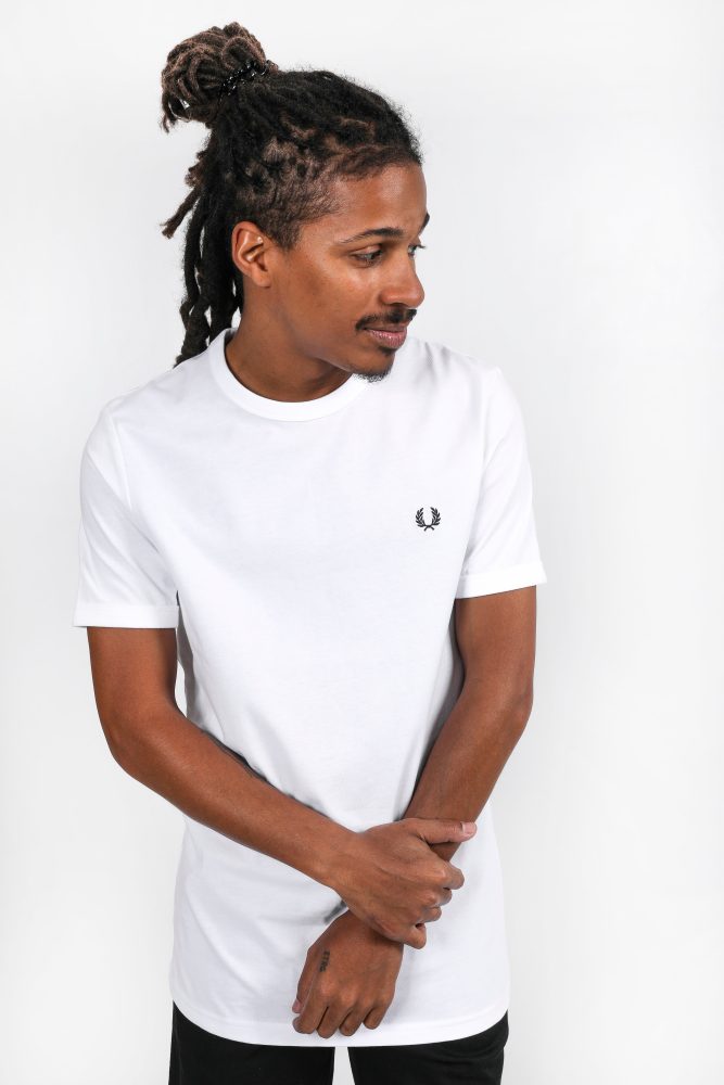 Fred Perry T-Shirt - Weiss M Herren
