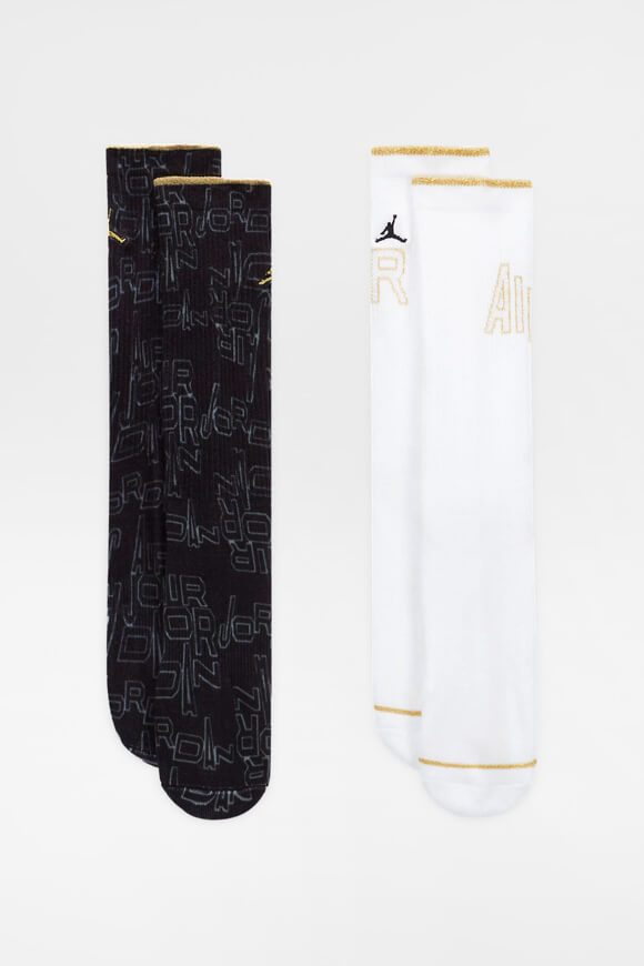 Jordan Air Doppelpack Socken - Black + White EU27-35 Kids