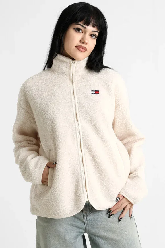 Tommy Jeans Teddy Jacke - Newsprint S Damen