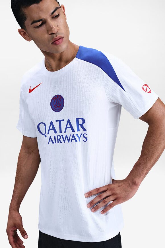 Nike Paris Saint-Germain Strukturiertes T-Shirt - White + Hyper Royal S Herren