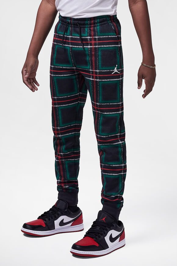 Jordan Brooklyn Essentials Holiday Fleece Sweathose - Black S Kids