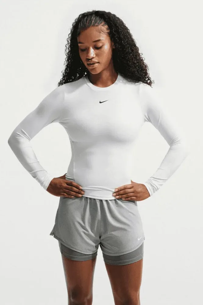 Nike Langarmshirt - White M Damen