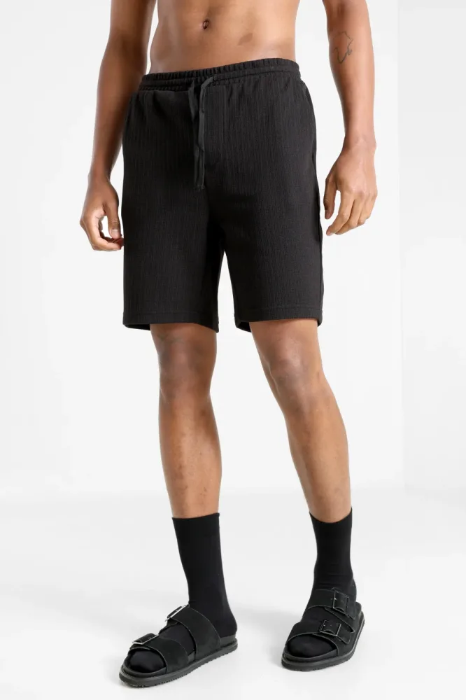 Only & Sons ONSTREY Strukturierte Stoffshorts - Black S Herren