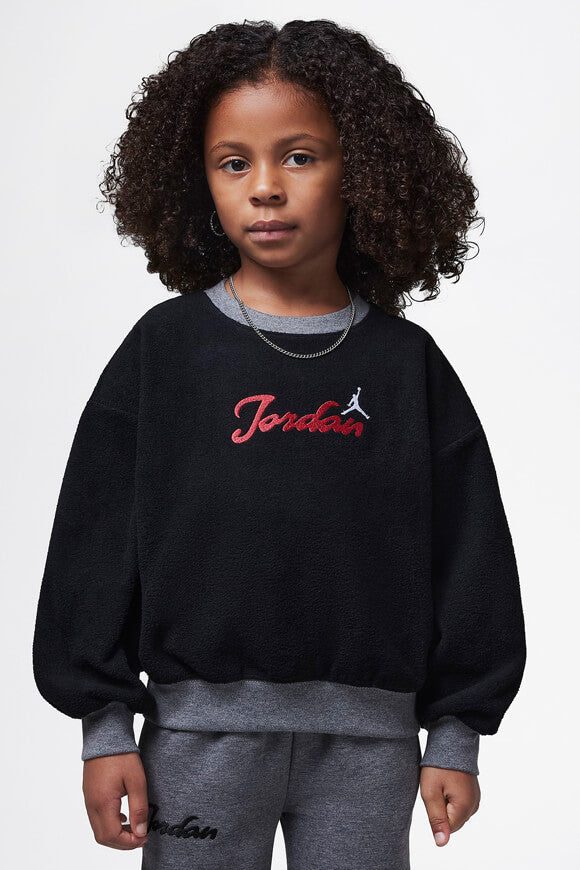 Jordan Meta-Enchantment Cosy Fleece Sweater - Black + Grey S Kids