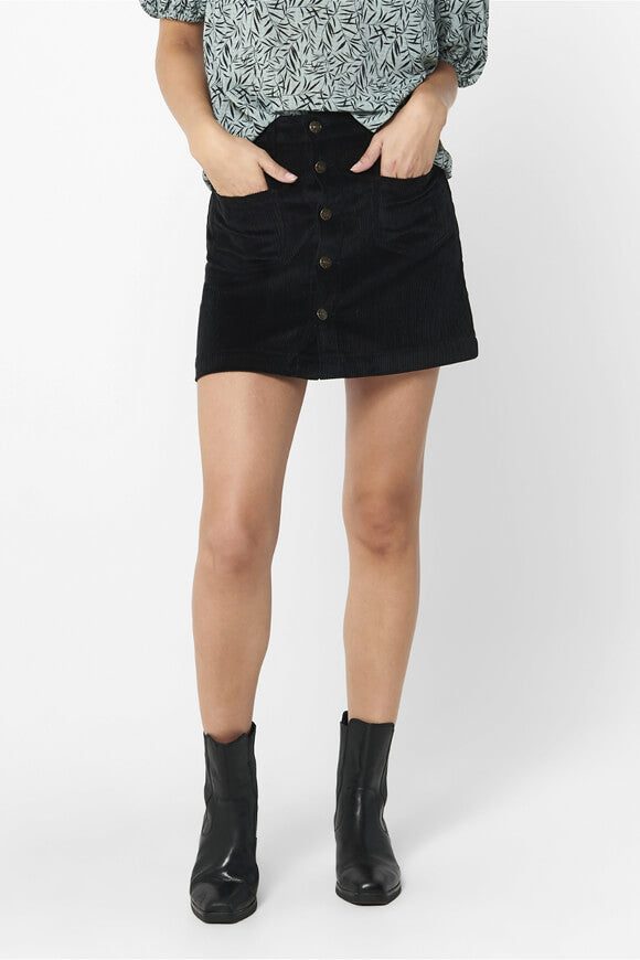 Only Amazing Global Cord-Minirock - Black XS Damen
