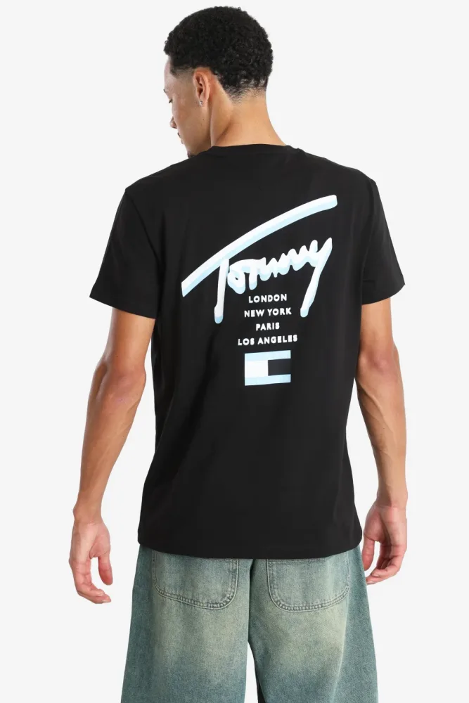 Tommy Jeans T-Shirt - Black L Herren