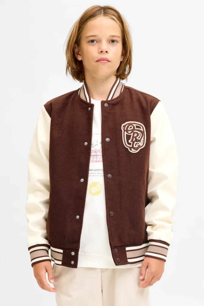 Jack & Jones Junior JORMEADOWS Collegejacke - Deep Mahogany 140 Kids