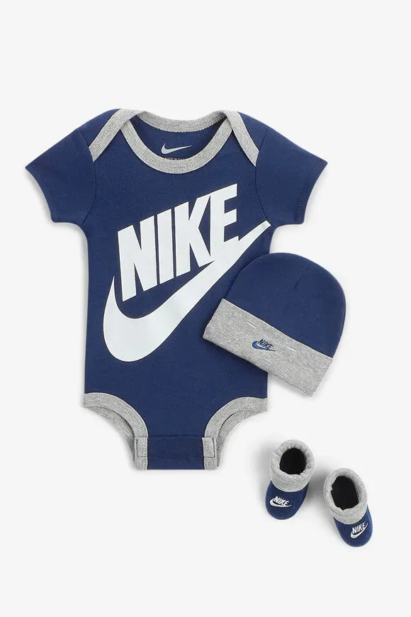 Nike Baby-Set - Blue Void + Heather Grey 0m