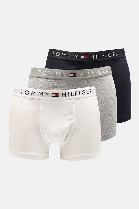 Tommy Hilfiger Dreierpack Boxershorts - Grey Heather + White + Desert Sky L Herren
