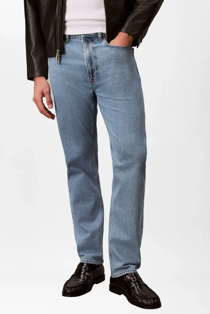 Calvin Klein Jeans Straight Fit Jeans L32 - Adam Lt Stone 31/32 Herren
