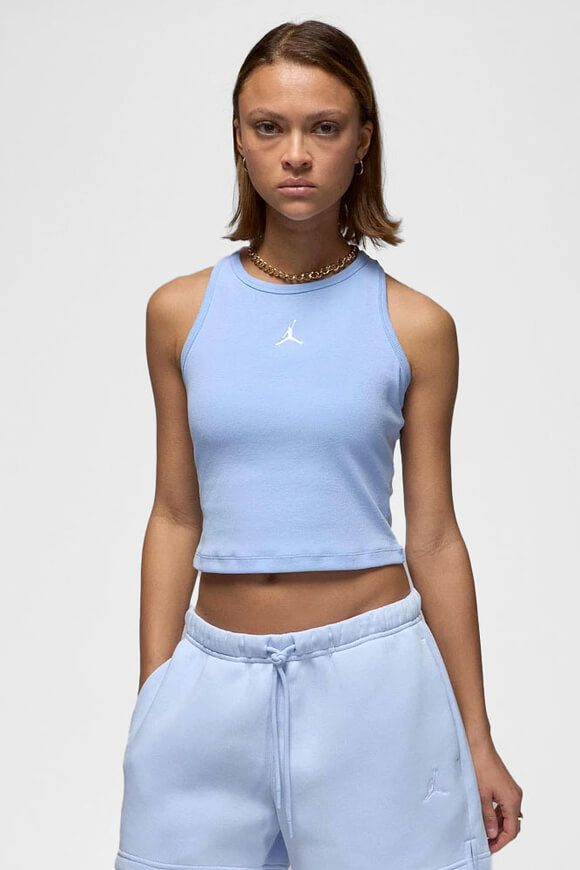 Jordan Geripptes Crop Tanktop - Aluminium S Damen
