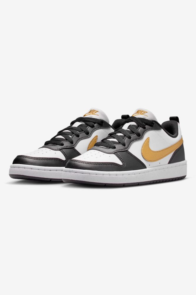 Nike Court Borough 2 Recraft Sneaker - White + Black + Metallic Gold EU35.5 Kids