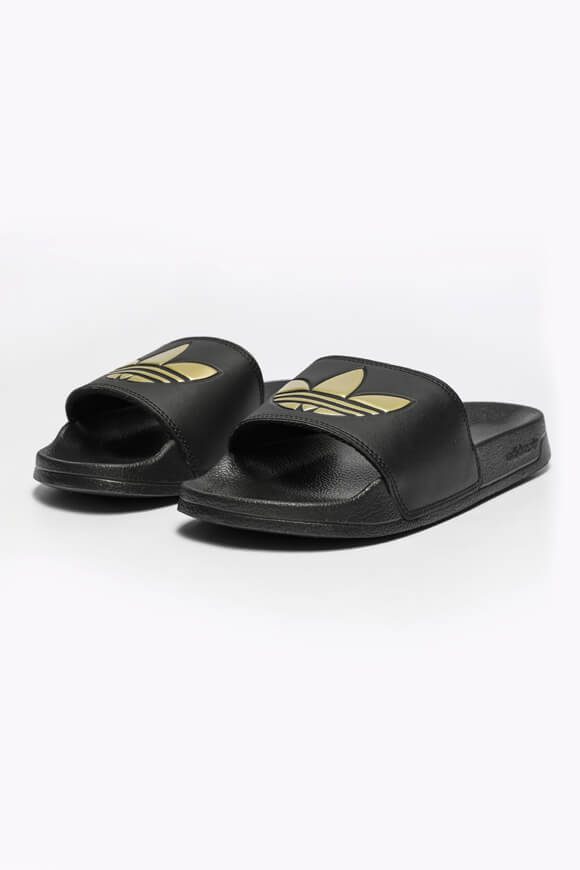 Adidas Originals Adilette Pantoletten - Black + Gold Metallic EU39 Damen